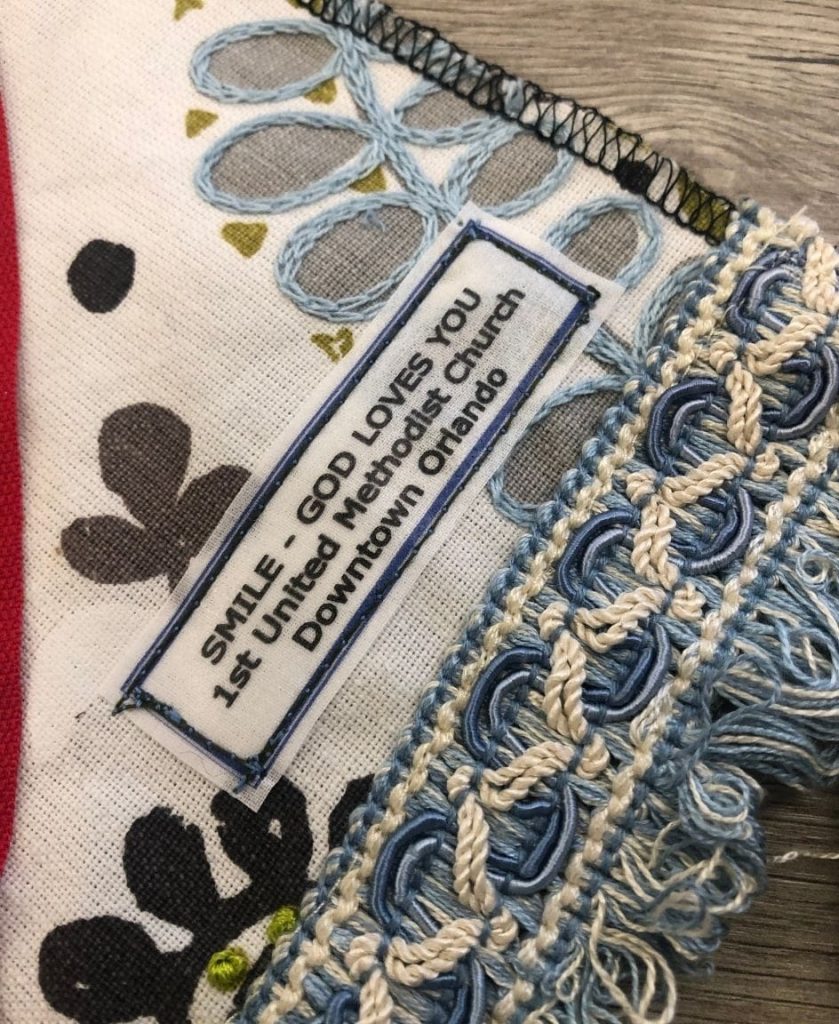 Sewing for Others sews a message on every lap robes